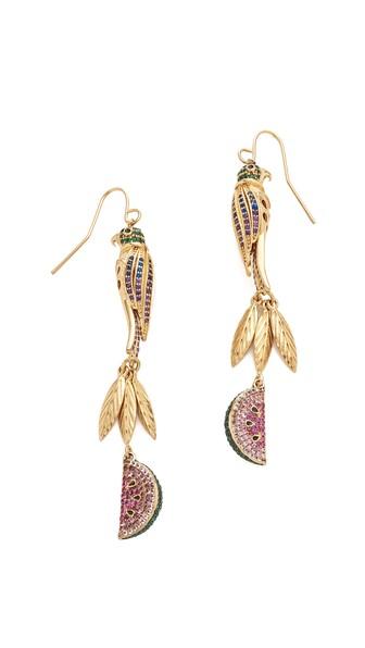Noir Jewelry Tropical Linear Drop Earrings
