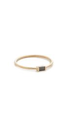 Zoe Chicco Black Baguette Stacking Ring