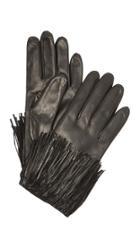Diane Von Furstenberg Fringe Leather Texting Gloves