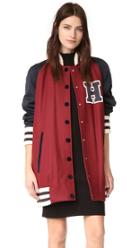 Hilfiger Collection Long Wool Varsity Jacket