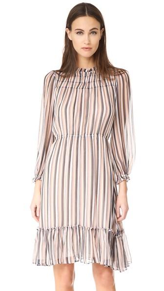 Derek Lam 10 Crosby Bell Sleeve Ruffled Dress