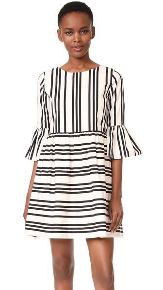 Alice Olivia Augusta Ruffle Sleeve Dress