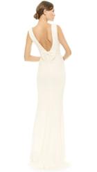 Badgley Mischka Collection Bow Back Gown