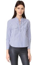 Veronica Beard Harper Lace Up Top