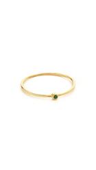 Jennifer Meyer Jewelry 18k Gold Thin Emerald Ring