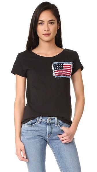 Happiness American Flag Tee