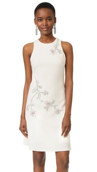 Marchesa Notte A Line Crepe Dress