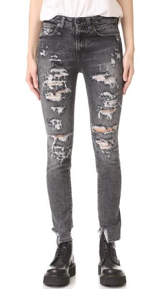 R13 Jenny Mid Rise Skinny Jeans