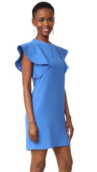 Victoria Victoria Beckham Flounce Sleeve Shift Dress