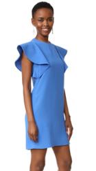 Victoria Victoria Beckham Flounce Sleeve Shift Dress
