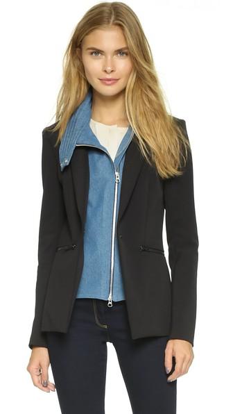 Veronica Beard Denim Moto Dickey