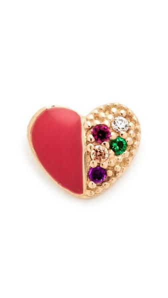 Marc Jacobs Rainbow Heart Stingle Stud Earring