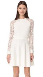 Alice Olivia Blake Lace Raglan Sleeve Dress