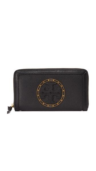 Tory Burch Studded Logo Zip Continental Wallet