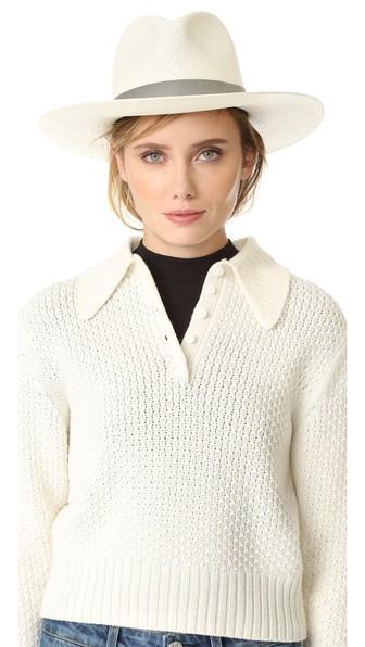 Janessa Leone Celia Short Brimmed Panama Hat
