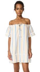 J O A Stripe Off The Shoulder Dress