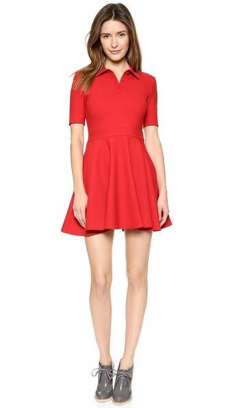 Maison Kitsune Umbrella Dress - Red