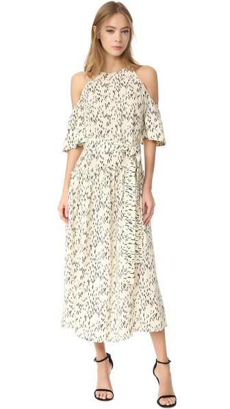 Lela Rose Flutter Sleeve Dress