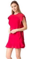 Red Valentino Crepe Ruffle Dress