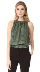 Ramy Brook Leopard Printed Sleeveless Lauren Blouse
