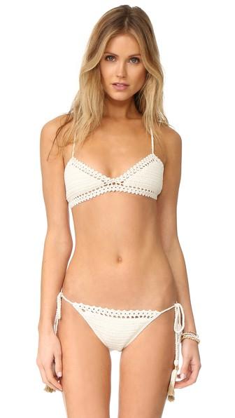 She Made Me Essentials Triangle Crochet Bikini Top