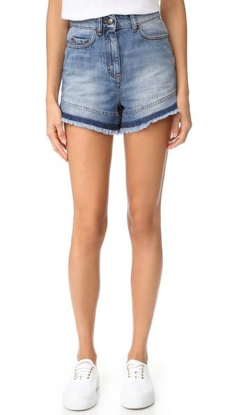 Red Valentino Two Tone Denim Shorts