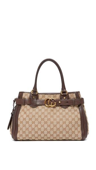 What Goes Around Comes Around Gucci Canvas Running Tote Previously Owned 