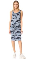 Monrow Shirred Camo Dress