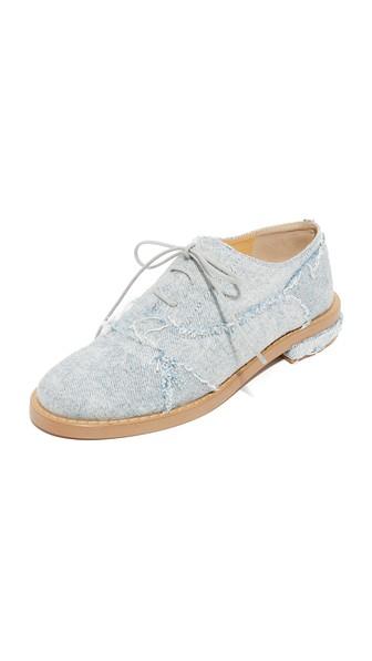 Mm6 Patchwork Denim Oxfords