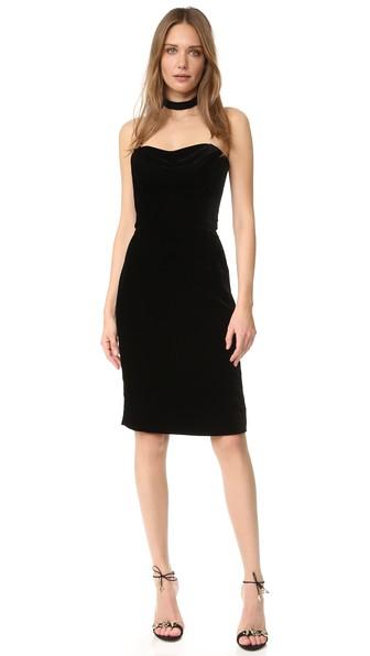 Cushnie Et Ochs Strapless Velvet Dress