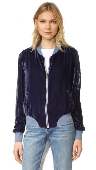 Young Fabulous Broke Velvet Bomber Jacket