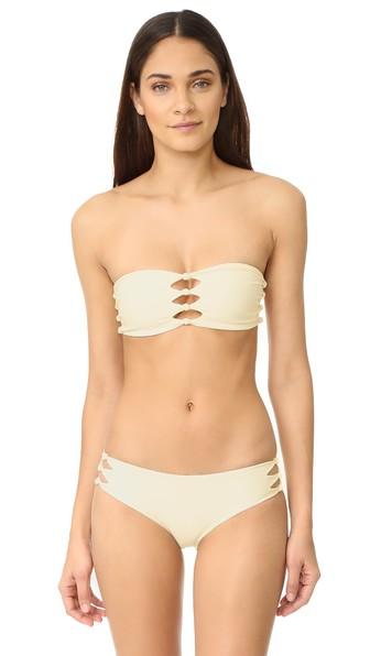 Mikoh Monaco Cutout Knot Detail Bandeau Bikini Top