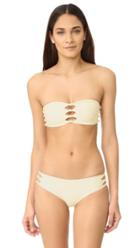 Mikoh Monaco Cutout Knot Detail Bandeau Bikini Top