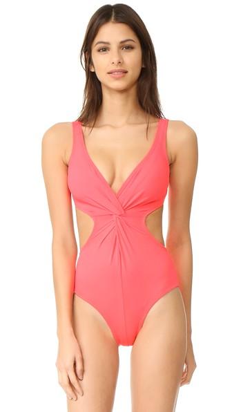 Shoshanna Cutout Twist One Piece