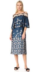 Yigal Azrouel Printed Off The Shoulder Dress