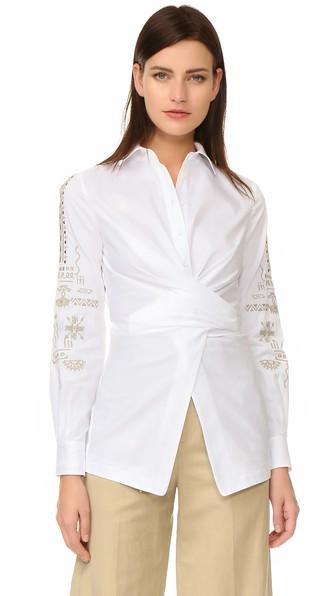 Yigal Azrouel Wrap Button Down Shirt