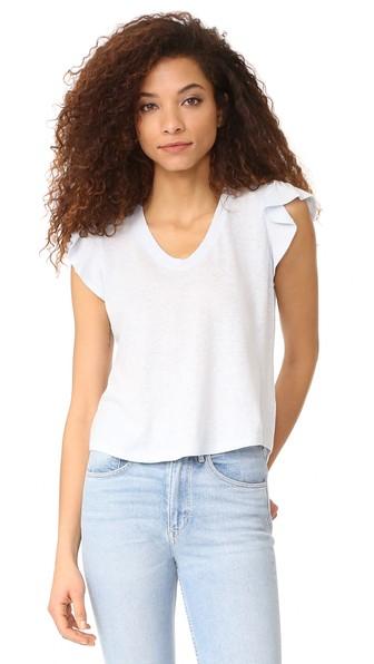 La Vie Rebecca Taylor Ruffle Sleeve Tee