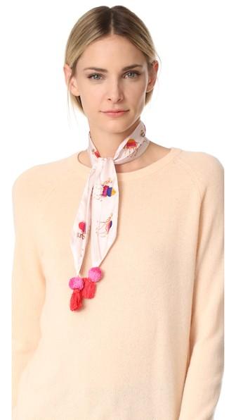 Kate Spade New York Camel March Silk Skinny Scarf