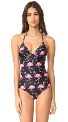 Moschino Flamingo Print Swimsuit
