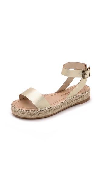 Madison Harding Lenny Espadrille Sandals - Gold