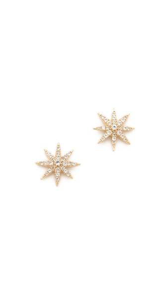 Elizabeth And James Compass Rose Stud Earrings