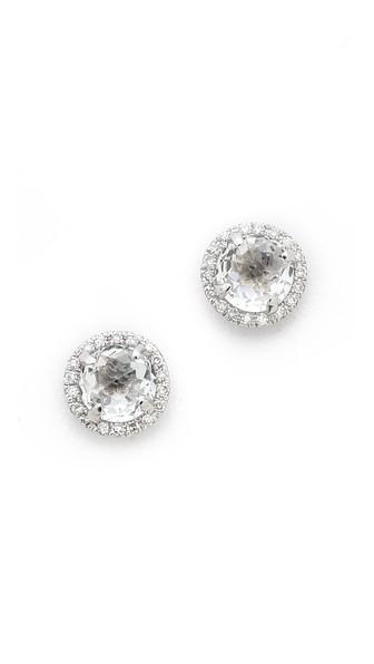 Ef Collection Diamond White Topaz Stud Earrings