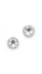 Ef Collection Diamond White Topaz Stud Earrings