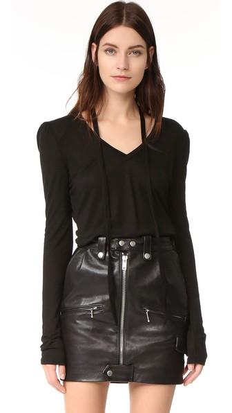Frame V Neck Tie Tee