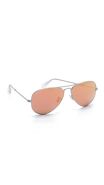 Ray Ban Flash Lens Matte Aviator Sunglasses