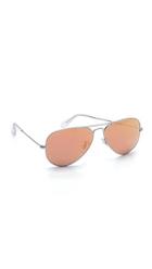 Ray Ban Flash Lens Matte Aviator Sunglasses