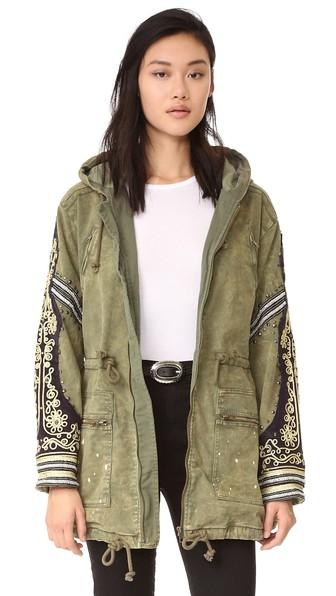 Free People Wtf Embellished Parka