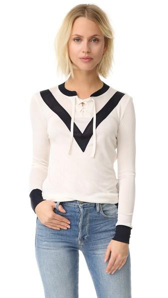 Frame Sunkissed Rugby Tie Top
