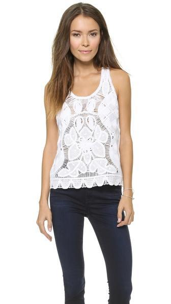 Club Monaco Violet Tank - Pure White
