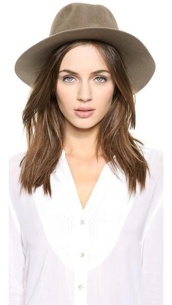 Hat Attack Velour Medium Brim Floppy Hat - Mink